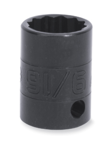 Socket, Impact, Shallow, 3/8